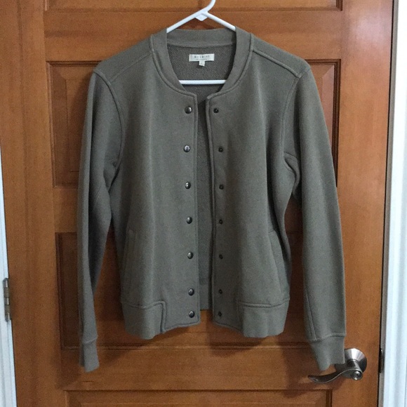 Madewell Jackets & Blazers - Madewell Green Sweater Bomber Jacket